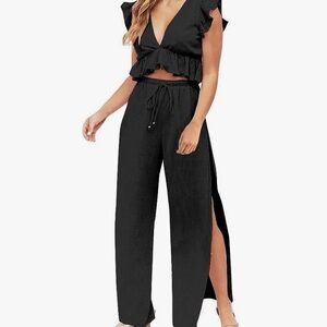 Ruffle top pant set